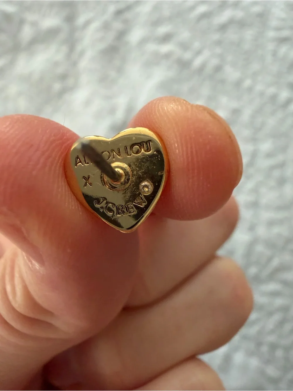 J CREW Alison Lou x J. Crew Heart Shaped Earrings